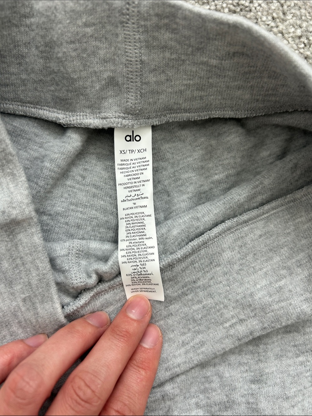 ALO Yoga Gray Women’s Bike Shorts - Picture 2 of 2